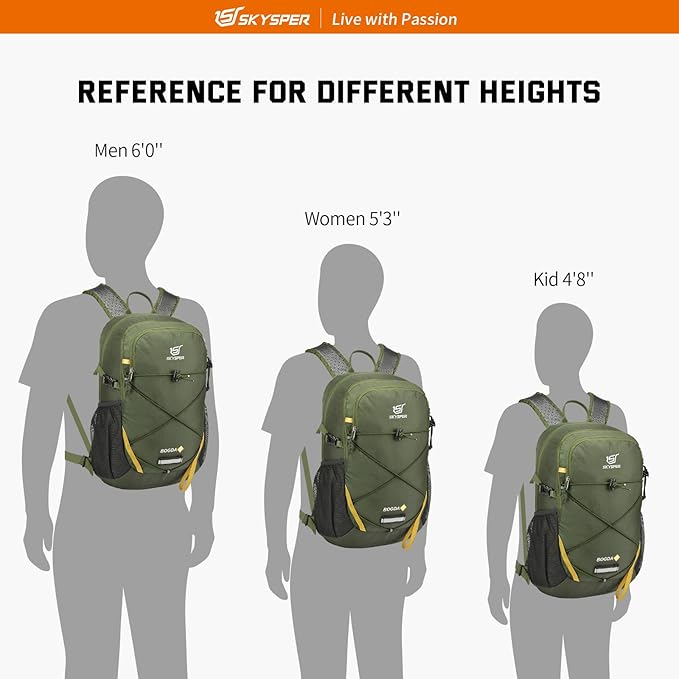 SKYSPER Small Hiking Daypack, 20L Lightweight Travel Backpacks Day Hike Pack - Image 7