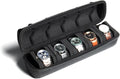 Hard Watch Travel Case, 5 slot Watch Roll Case Storage and Organizer by AUKURA