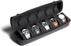 Hard Watch Travel Case, 5 slot Watch Roll Case Storage and Organizer by AUKURA