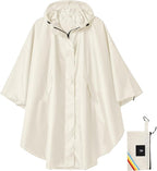 SaphiRose Unisex Rain Poncho Hooded Waterproof Raincoat by SaphiRose