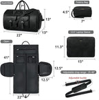 Garment Bag for Travel, Convertible Carry on Garment Duffel Bag for Men 3Pcs - Image 7