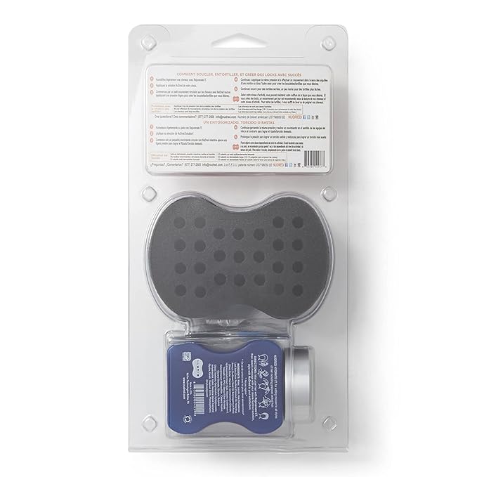 Hydrate I.T. Formula-Hair Sponge Brush + Hair Moisturizer For Men & Women, For Moisturized & Beautifully Sculpted Coils, Twists & Locs (Mini Blue Hair Sponge, Small Holes, 4oz Hair Moisturizer)