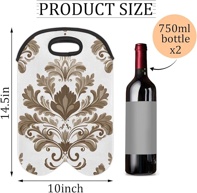 Neoprene Wine Tote, Bottle Carrier Gag Insulating Neoprene Thicker, Insulated - Image 2