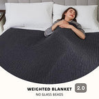 Knitted Weighted Blanket (27-granite Grey / 48" x 72" | 12lbs)