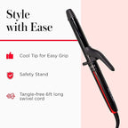 REVLON Smoothstay 1 Inch Curling Iron - Coconut Oil Infused Curling Wand Helps Enhance Shine & Smoothness,Creates Tight Bouncy Curls,and Reduced Frizz,(Pack of 3)