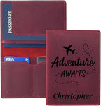 Personalized Leather Passport Holder, Custom Travel Wallet, Genuine Leather - Image 9