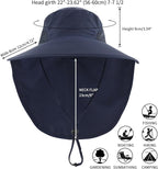 Home Prefer Outdoor UPF50+ Sun Hat Wide Brim Mesh Fishing Hat - Image 2