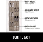 GORILLA GRIP Over the Door Shoe Organizer, 24 Large Breathable Mesh Pockets - Image 2