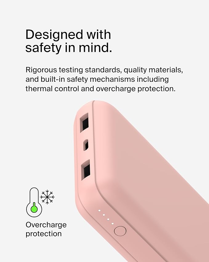Belkin Portable Charger, USB C Power Bank 20000 mAh w/ 1xUSB-C Port & 2xUSB-A - Image 11