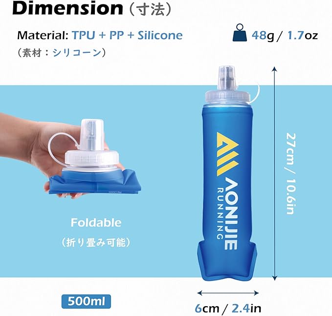 TRIWONDER Collapsible Flask Soft Folding Water Bottles - Image 2