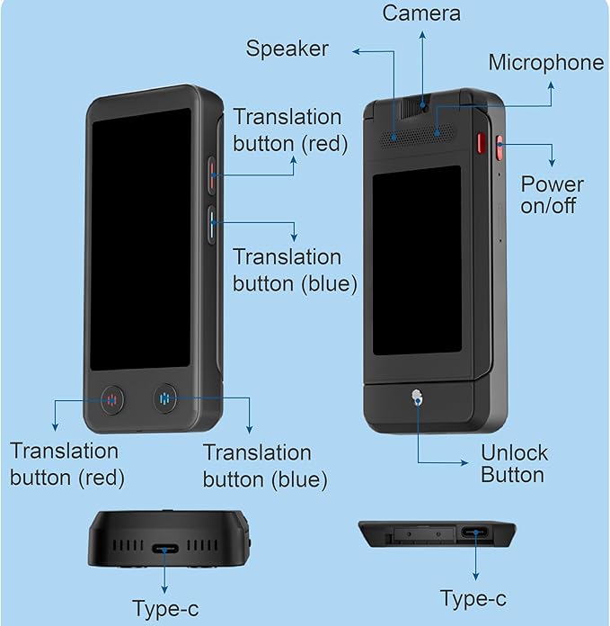 iTour D-pro Language Translator Device, Realtime Detachable Dual Screen AI - Image 10