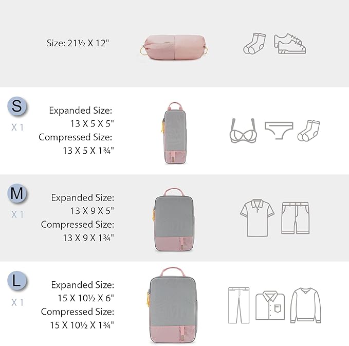BAGSMART 6 Set Compression Packing Cubes - Image 2