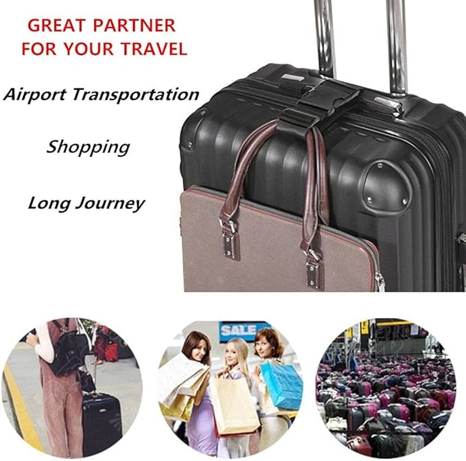 Luggage Straps for Suitcases TSA Approved, Travel Accessories to Connect Two - Image 8