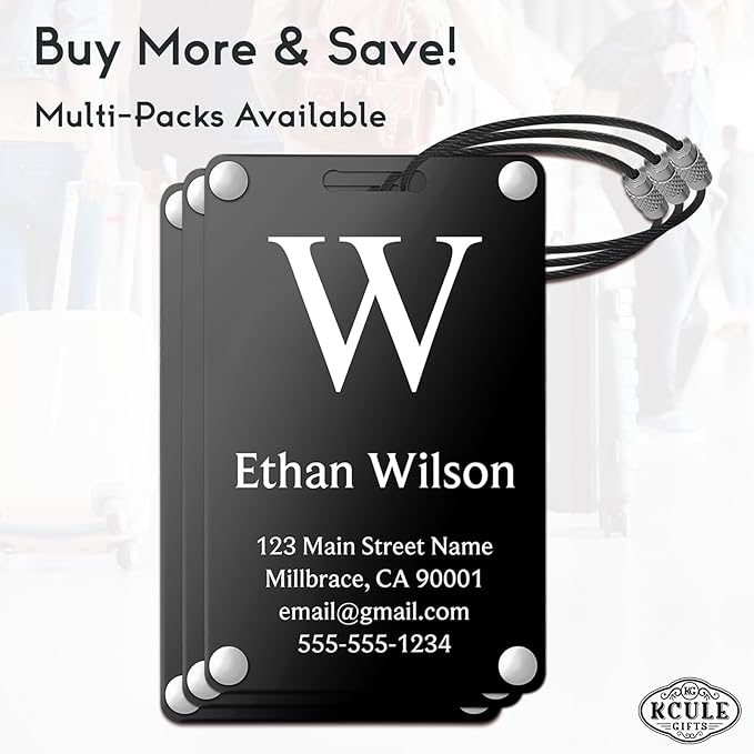Personalized Luggage Tags: Custom Metal Luggage Tags - Image 2