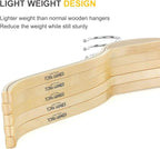 TOPIA HANGER Slim Natural Wood Hangers - Image 6