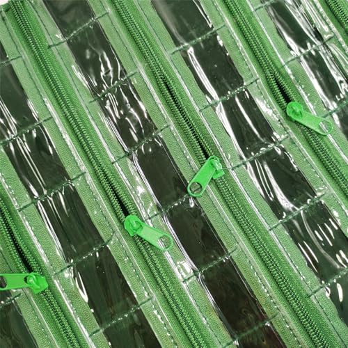 Travel Jewelry Roll Bag Portable Organizer Pouch With Grids&PVC Cover Storage Bags for Necklace (Blackish Green Velvet 56 Grids)