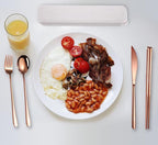 AARAINBOW 6 Pieces 18/8 Stainless Steel Flatware Set Portable Reusable Cutlery - Image 5