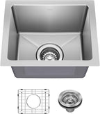 KRAUS Fairlane 15-inch Undermount Single Bowl 18-Gauge Stainless Steel Kitchen by KRAUS