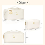 Birthday Gifts for Women Teen Girl, Personalized Initial Makeup Organizer Bag - Image 5