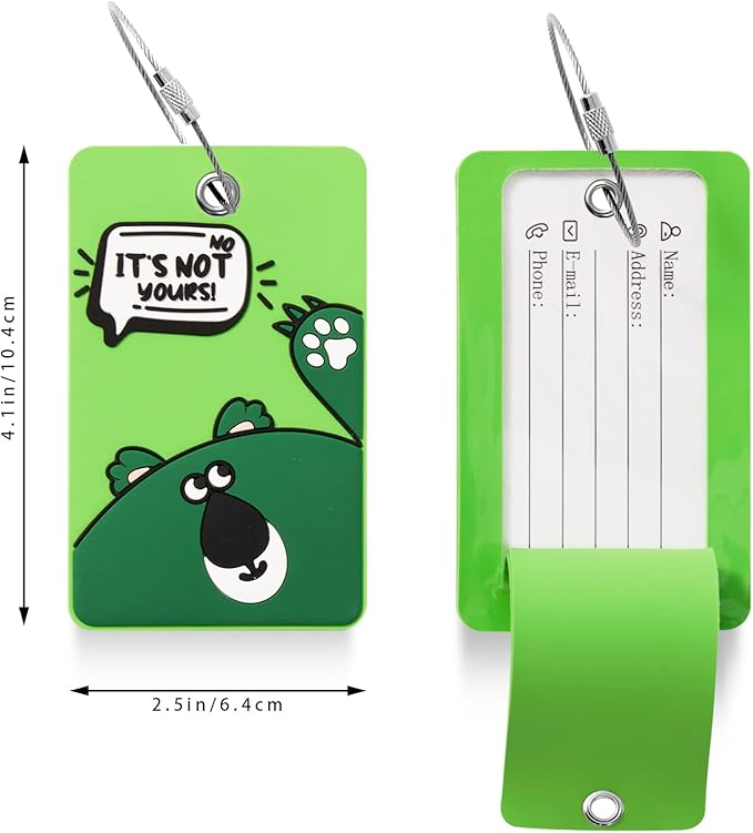 2PCS 2303 Bright Silicone Luggage tag - Image 2
