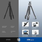 NEEWER LITETRIP LT38 61" Travel Tripod Carbon Fiber - Image 8