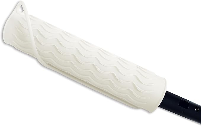 12" X 9" Large Heat Resistant Silicone Mat for Hair Styling Tools, Curling Iron Mat, Flat Iron Holder, Hair Straightener Pad Cover, Makeup Mat, Hot Tools Mat for Travel Vanity Salon - Ivory