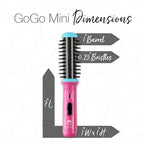 CALISTA GoGo Mini Heated Round Brush | Curl, Touch-Up, De-Frizz, and Style Hair with the Mini 7” Styling Tool | Heats to 365°F | Perfectly Designed Travel Tool | Dual Voltage (Peachy Pink)