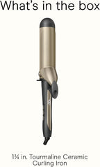 INFINITIPRO BY CONAIR Tourmaline Ceramic 1 ¾ -Inch Curling Iron, 1 ¾ -Inch Barrel Produces Voluminous Curls, Hair Curler for Use on Medium and Long Hair, Dark Grey