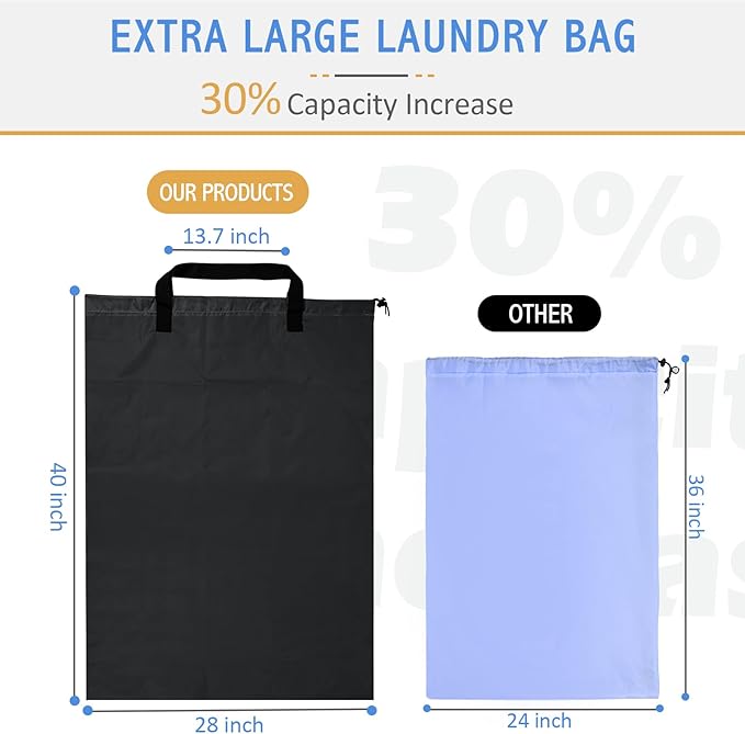 Extra Large Laundry Bag With Handles, Heavy Duty, Travel Laundry Bag - Image 2
