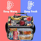 OPUX Lunch Box For Women, Insulated Large Lunch Bag Adult Work, Double Decker - Image 2