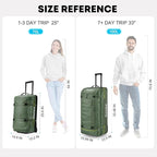 Gonex Rolling Duffle Bag with Wheels, 100L Water Repellent Large Wheeled Travel - Image 2