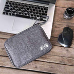 Travel Electronics Organizer Portable Cable Organizer Bag for Storage Electronic Accessories Case for Cord (Grey2)