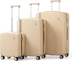 Hanke Hard Shell Luggage Sets 3 Pieces, Carry On and Checked Luggage Sets by Hanke
