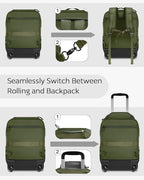 Rolling Tactical Laptop Backpack, Underseat Travel Backpack - Image 8