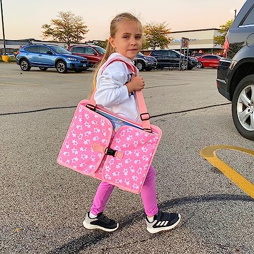 Kids Travel Tray for Toddler Car Seat (Ariel PinkStar)
