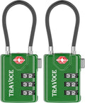 TSA Approved Luggage Locks, Travel Locks Which Also Work Great as Gym Locks by TRAVOCE