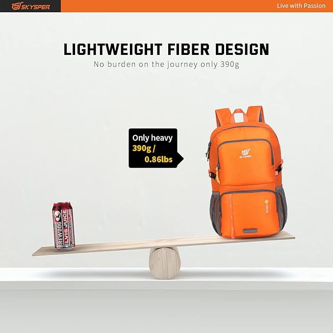 SKYSPER Lightweight Packable Backpack - 30L Hiking Daypack - Image 5