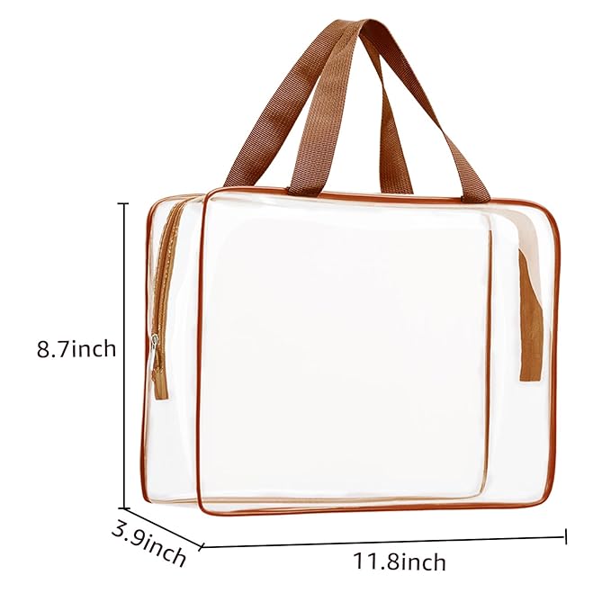 2Pcs Crystal Clear PVC Travel Toiletry Bag Kit - Image 3