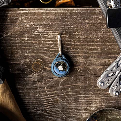 Protector AirTag Holder (Carabiner Clip Navy)