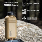 ELECOM NESTOUT Rugged Power Bank, 10000mAh Outdoor Battery Charger, 20W USB-C - Image 2