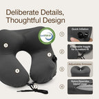 Coop Home Goods AirJustable Travel Neck Pillow, Inflatable, Adjustable Support - Image 2