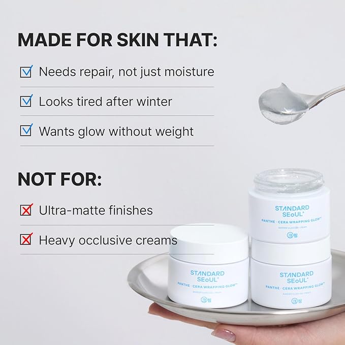 Barrier Glass Gel Moisturizer – Instantly Soothes & Hydrates, Lightweight Gel Cream for Sensitive Skin, Panthenol & 5 Ceramides, Glass-Skin Finish, 50ml