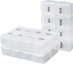 Serfeymi Weekly Pill Organizer 3 Pack Medicine Organizer Travel Pill Box 7 Day by Serfeymi
