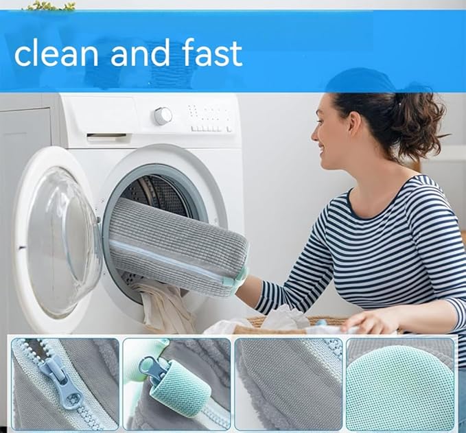 2 Pcs Shoe Washing Machine Bag Reusable Laundry Shoe Bag - Image 4