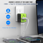Travel Adapter Worldwide, Universal International Power Plug Adapter W/2.4A - Image 2