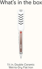 Conair Double Ceramic Flat Iron, 1 1/2-inch Wet-to-Dry Hair Straightener