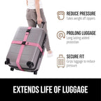 GORILLA GRIP Heavy Duty 4 Pack Adjustable Luggage Straps - Image 5