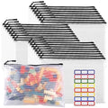 24pcs Large Mesh Zipper Pouch File Bags Reusable Zippered Pouches for Organizing Classroom