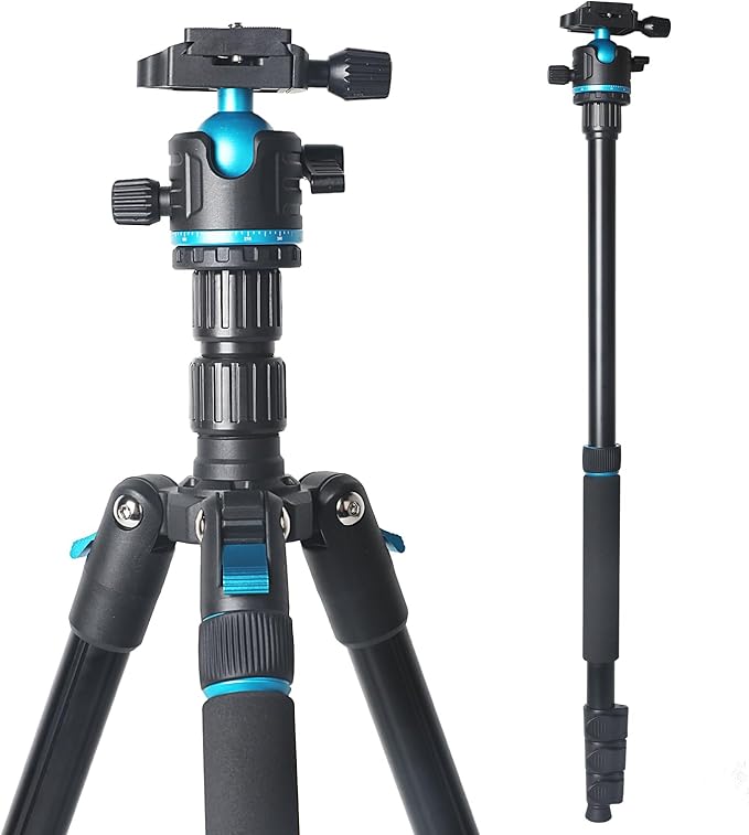 Camera Tripod, Adjustable Height from 17" to 68" Professional Stand by JAFUQAW