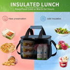 iknoe Large Foldable Cooler Bag, 8.5L Insulated Lunch Bag, Leakproof Lunch - Image 2